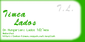 timea lados business card